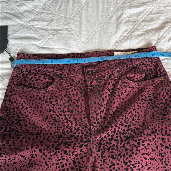 Rag & Bone Hana Burgundy Cheetah print crop pants - Picture 8 of 9